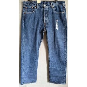 Levis 501 Jeans Men 38x32 Blue Denim Straight Leg Button Fly 100% Cotton Casual